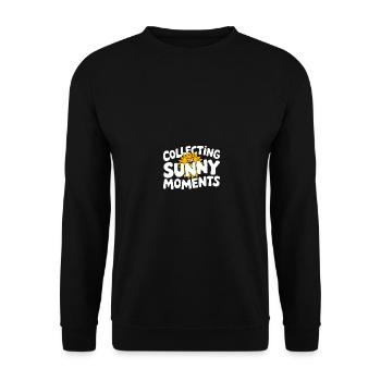 Sunny Summer Moments Vibes Summer Sun - Unisex Sweatshirt - black - Front - Alina (178cm) & Michal (187cm)
