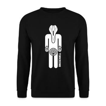Vélo « vélosexuel » Cycliste à l’épreuve de la selle Piste cyclable - Sweat-shirt Unisexe - noir - Devant - Alina (178cm) & Michal (187cm)