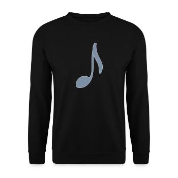 Musical Note La / A, hand gezeichnet. Musiker - Unisex Pullover - Schwarz - Vorne - Alina (178cm) & Michal (187cm)