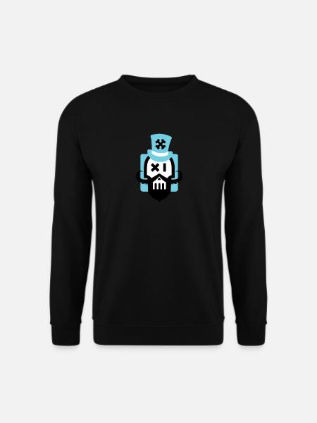 Bearded skull blue - Unisex Sweatshirt - black