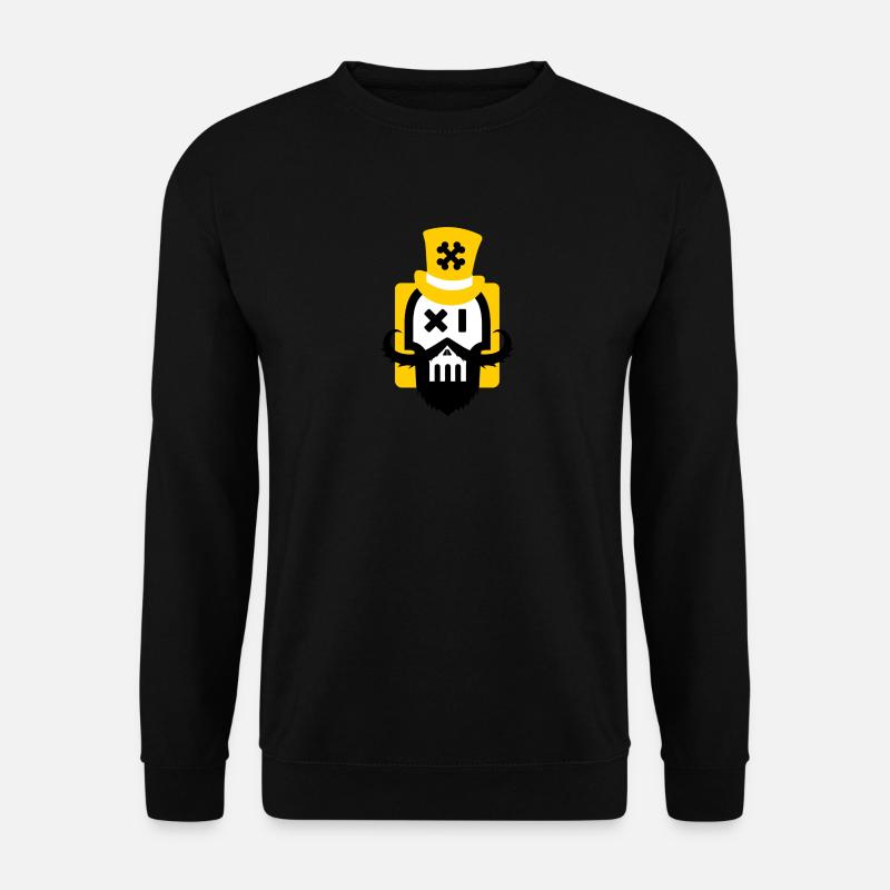 Bartschädel gelb - Unisex Pullover - Schwarz