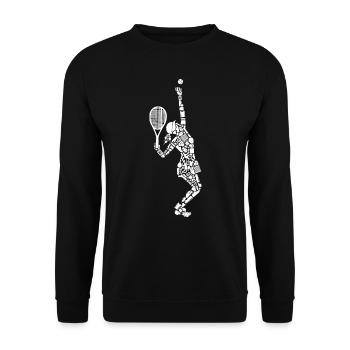 Tennisspielerin Symbole Mädchen Frauen Tennis - Unisex Pullover - Schwarz - Vorne - Alina (178cm) & Michal (187cm)