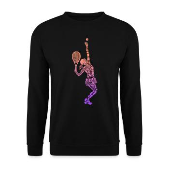 Tennisspielerin Symbole Frauen Mädchen Tennis - Unisex Pullover - Schwarz - Vorne - Alina (178cm) & Michal (187cm)