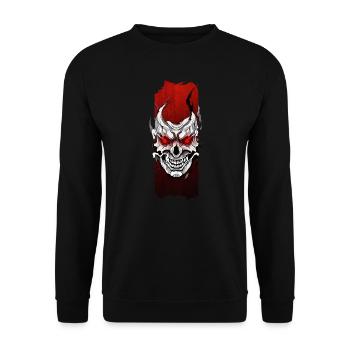 Spectre éthéré : Crâne obsédant - Sweat-shirt Unisexe - noir - Devant - Alina (178cm) & Michal (187cm)