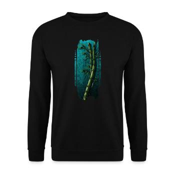 Tranquil Bamboo Grove - Unisex Sweatshirt - black - Front - Alina (178cm) & Michal (187cm)