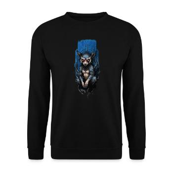 Enigmatic Aye-Aye - Unisex Sweatshirt - black - Front - Alina (178cm) & Michal (187cm)
