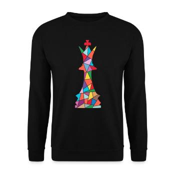Chess Player Chess Figure Boys Girls Chess - Unisex Sweatshirt - black - Front - Alina (178cm) & Michal (187cm)
