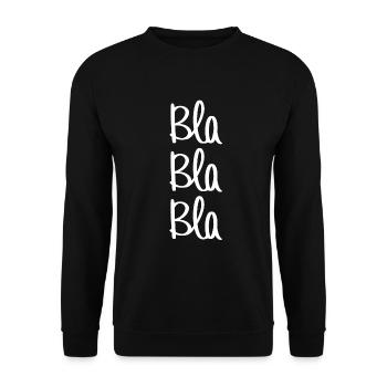 Bla bla bla - Unisex Sweatshirt - black - Front - Alina (178cm) & Michal (187cm)