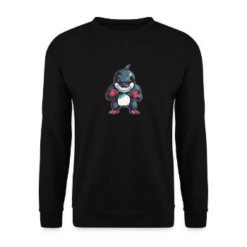 orque - Sweat-shirt Unisexe - noir - Devant - Alina (178cm) & Michal (187cm)