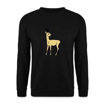 Chevreuil - Sweat-shirt Unisexe - noir - Devant - Alina (178cm) & Michal (187cm)