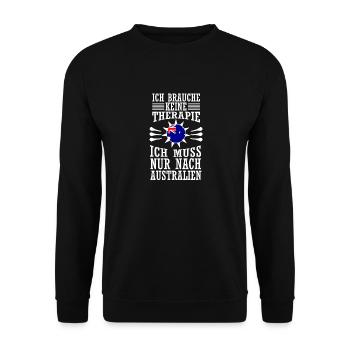 Australien - Unisex Pullover - Schwarz - Vorne - Alina (178cm) & Michal (187cm)
