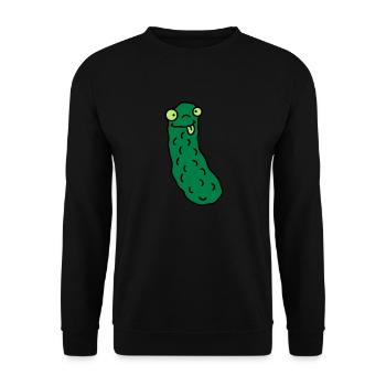 Funny Cucumber - Unisex Sweatshirt - black - Front - Alina (178cm) & Michal (187cm)