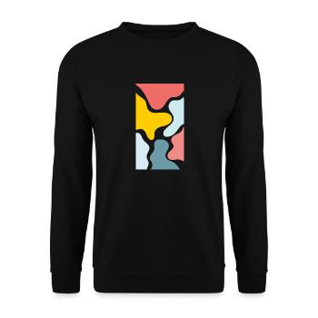 Fall eines Kuhdrucktelefons, Samsung-Fall, iPhone-Fall - Unisex Pullover - Schwarz - Vorne - Alina (178cm) & Michal (187cm)