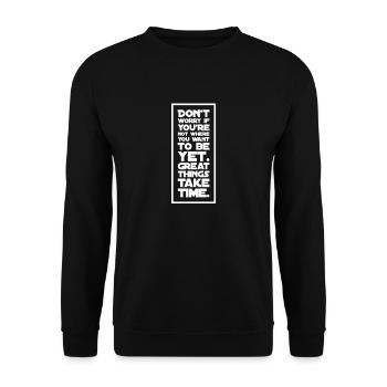 Joie de vivre - Sweat-shirt Unisexe - noir - Devant - Alina (178cm) & Michal (187cm)