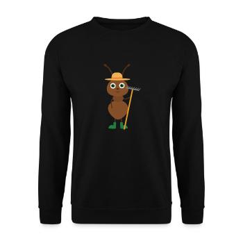 Ameise Gärtner - Unisex Pullover - Schwarz - Vorne - Alina (178cm) & Michal (187cm)