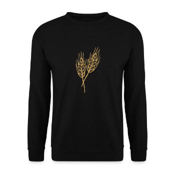 Wheat Illustration Bread Baker Gift Idea - Unisex Sweatshirt - black - Front - Alina (178cm) & Michal (187cm)