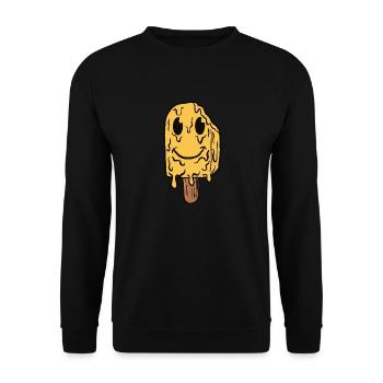 Eis Sommer kawaii cartoon Retro - Unisex Pullover - Schwarz - Vorne - Alina (178cm) & Michal (187cm)