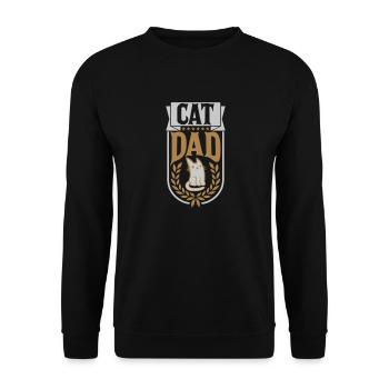 Laurel Wreath Cat Papa Design - Sweat-shirt Unisexe - noir - Devant - Alina (178cm) & Michal (187cm)
