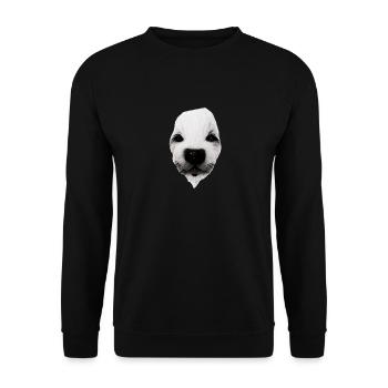 Visage de chiot - Sweat-shirt Unisexe - noir - Devant - Alina (178cm) & Michal (187cm)