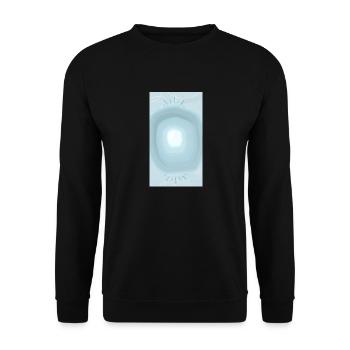 Water drops baby blue abstract design shirt etc - Unisex Sweatshirt - black - Front - Alina (178cm) & Michal (187cm)