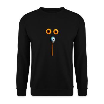 Dreiauge Auge - Unisex Pullover - Schwarz - Vorne - Alina (178cm) & Michal (187cm)