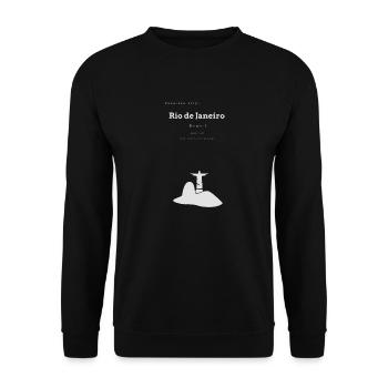 Rio de Janeiro Favorite City Coordinates - Unisex Sweatshirt - black - Front - Alina (178cm) & Michal (187cm)