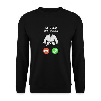 Le judo m'appelle - Sweat-shirt Unisexe - noir - Devant - Alina (178cm) & Michal (187cm)