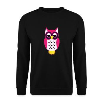 Hibou - Sweat-shirt Unisexe - noir - Devant - Alina (178cm) & Michal (187cm)