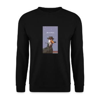 Meme Duck - Unisex Sweatshirt - black - Front - Alina (178cm) & Michal (187cm)