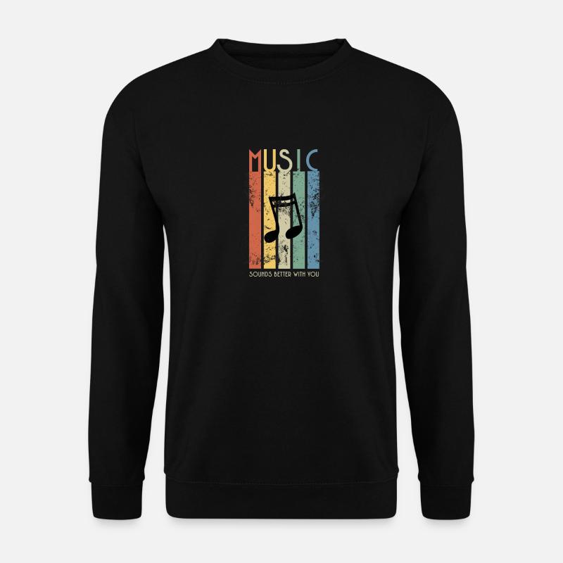 Musik klingt besser mit dir, mit einem Gitarrendesign - Unisex Pullover - Schwarz