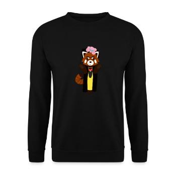 Red panda in disguise Mexican woman - Unisex Sweatshirt - black - Front - Alina (178cm) & Michal (187cm)