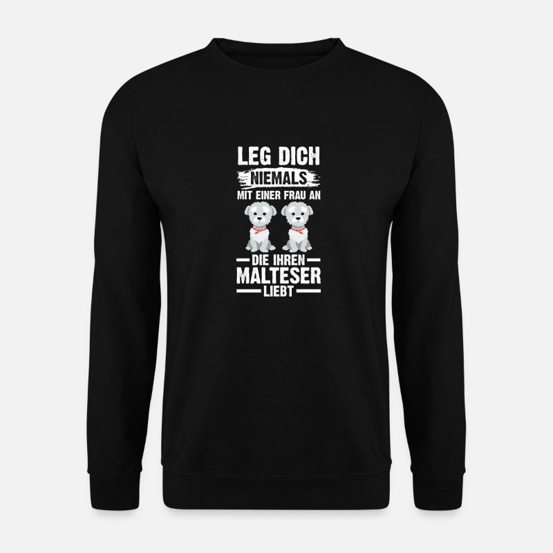Hund Malteser - Unisex Pullover - Schwarz