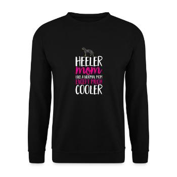 Australian Cattle Dog Red Blue Heeler - Unisex Sweatshirt - black - Front - Alina (178cm) & Michal (187cm)