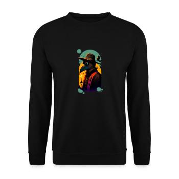 Pestdoktor Comic - Unisex Pullover - Schwarz - Vorne - Alina (178cm) & Michal (187cm)