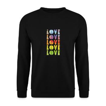 LOVE - Unisex Sweatshirt - black - Front - Alina (178cm) & Michal (187cm)
