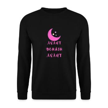 Avant, le Sommeil Maintenant, l'Aventure Parentale - Sweat-shirt Unisexe - noir - Devant - Alina (178cm) & Michal (187cm)