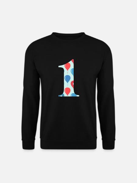 1st anniversary balloon - Unisex Sweatshirt - black