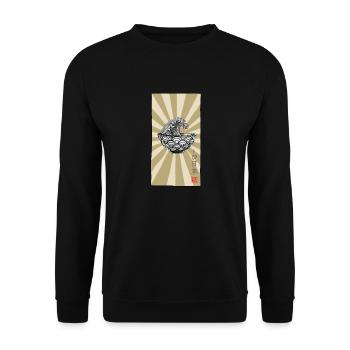 Ramenmanga Ich liebe Japan - Unisex Pullover - Schwarz - Vorne - Alina (178cm) & Michal (187cm)