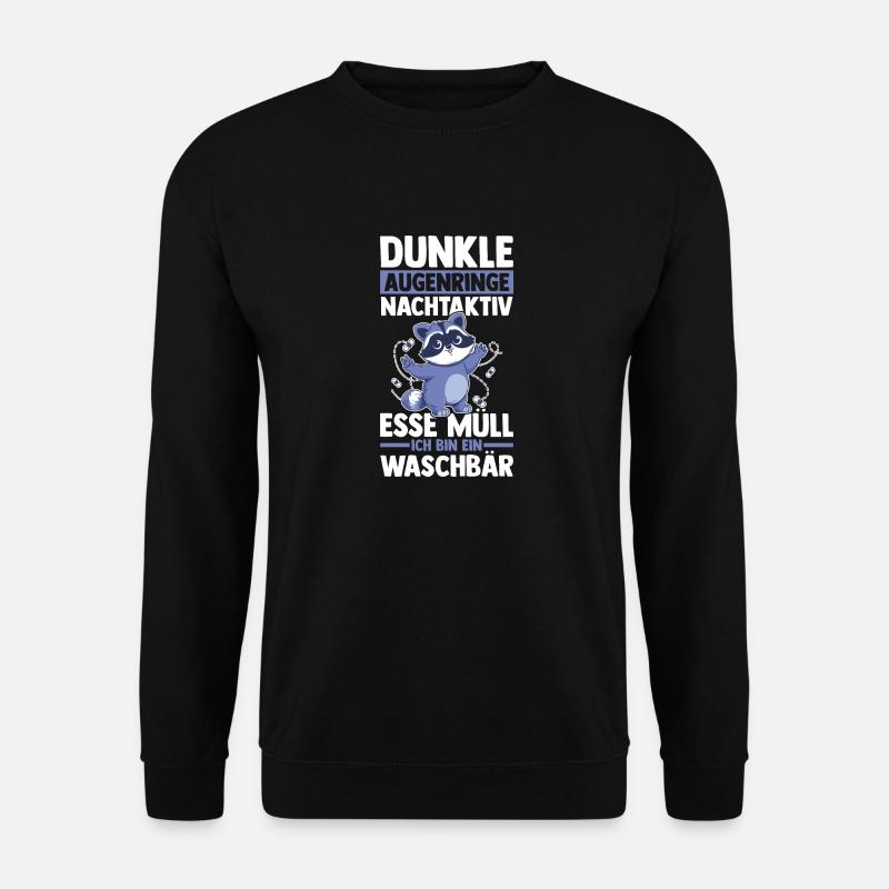Waschbär - Unisex Pullover - Schwarz