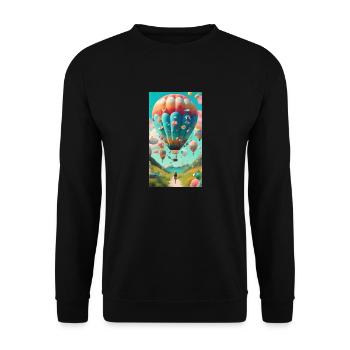 Ballon-Ballon - Unisex Pullover - Schwarz - Vorne - Alina (178cm) & Michal (187cm)