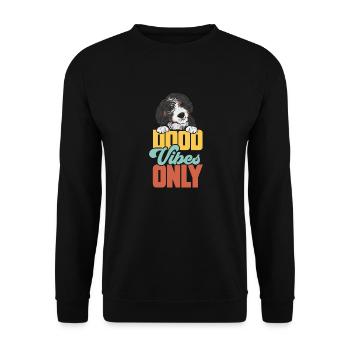 Chien Bernedoodle - Sweat-shirt Unisexe - noir - Devant - Alina (178cm) & Michal (187cm)