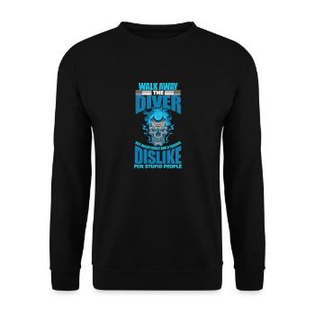Diver has anger issues and serious dislike for - Unisex Pullover - Schwarz - Vorne - Alina (178cm) & Michal (187cm)
