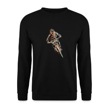 vtt descente - Sweat-shirt Unisexe - noir - Devant - Alina (178cm) & Michal (187cm)