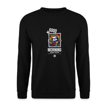 good morning - Unisex Sweatshirt - black - Front - Alina (178cm) & Michal (187cm)