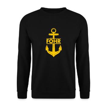 Föhr - Nordsee Insel - Wyk - Unisex Pullover - Schwarz - Vorne - Alina (178cm) & Michal (187cm)