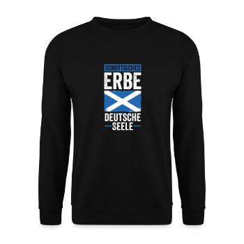 Ecossais Ecossais Ecosse Allemande - Sweat-shirt Unisexe - noir - Devant - Alina (178cm) & Michal (187cm)
