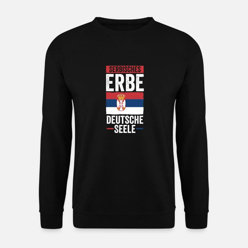 Serbe Serbe Allemagne Serbie - Sweat-shirt Unisexe - noir