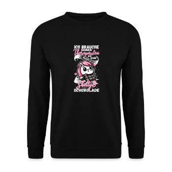 Funny Horse Saying Therapist Shetty Pony - Unisex Sweatshirt - black - Front - Alina (178cm) & Michal (187cm)