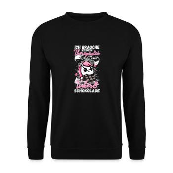 Funny Horse Saying Therapist Tinker Pony - Unisex Sweatshirt - black - Front - Alina (178cm) & Michal (187cm)