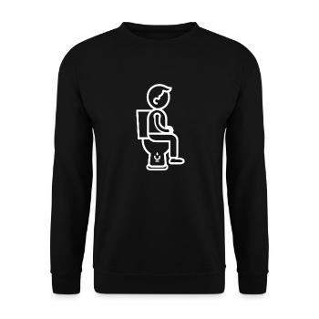 Toilet - Unisex Sweatshirt - black - Front - Alina (178cm) & Michal (187cm)